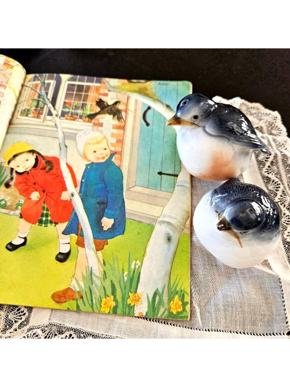 Vintage Bird Lover Instant Collection Lot Eloise Wilkin Golden Book Salt Pepper